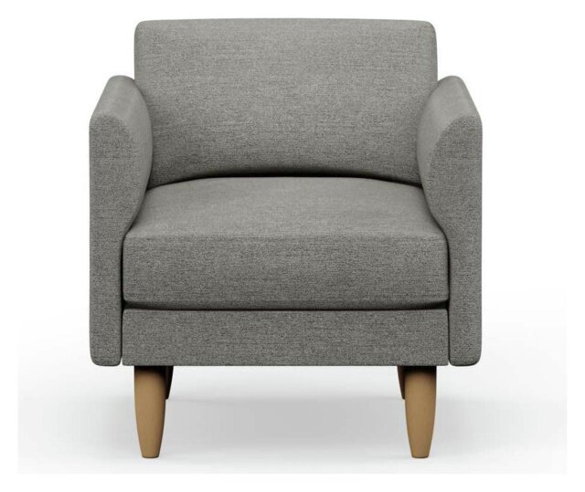 Hutch Fabric Curve Arm Armchair - Dove Grey - image 1