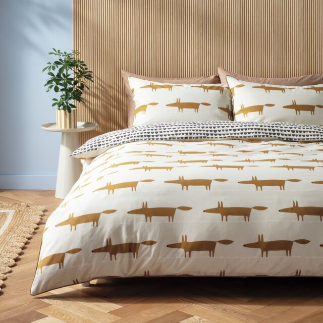 Habitat x Scion Mr Fox Cotton Cream Bedding Set - Superking - image 1