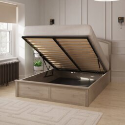 GFW Madrid Kingsize End lift Ottoman Bed - Natural - thumbnail 2