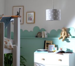 Argos Home Grey Little Star Print Lampshade - 25cm - thumbnail 2