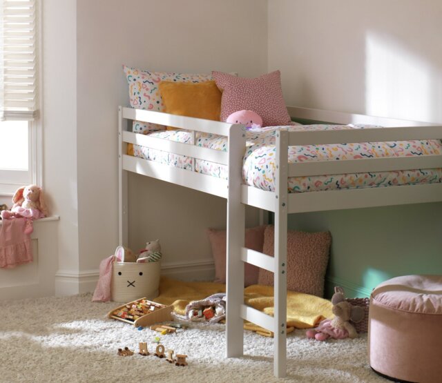 Argos Home Kaycie Mid Sleeper Single Bed Frame - White - image 1