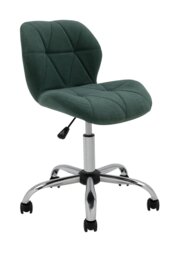 Argos Home Boutique Velvet Office Chair - Green - thumbnail 1