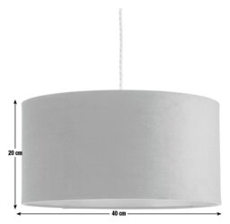 Habitat Teal Velvet Easy Fit Lampshade - 40cm - thumbnail 2