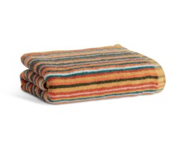Habitat Bright Stripe Hand Towel - Orange - thumbnail 1