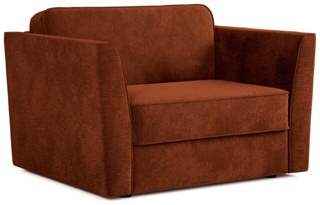 Jay-Be Elegance Fabric Cuddle Chair Sofa Bed- Orange - image 1