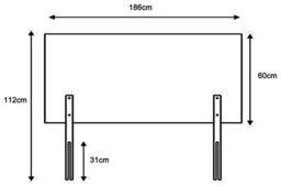 Aspire Hepburn Velvet Superking Headboard - Navy - thumbnail 2