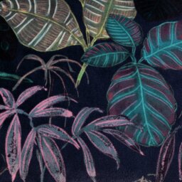 Habitat Botanical Print Velvet Cushion - Multi - 43x43cm - thumbnail 2