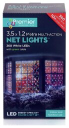 Premier Decorations White 360 Net Christmas Window Lights - thumbnail 2