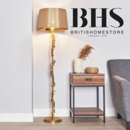 BHS Brooklyn Stem Stick Floor Lamp - Brass - thumbnail 2