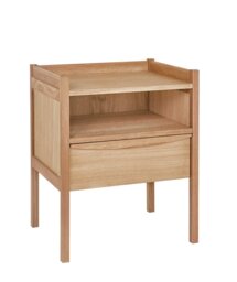 Habitat Derwent 1 Drawer Set of 2 Bedside Table - Oak - thumbnail 2
