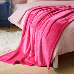 Argos Home Fleece Throw - Fuchsia Pink - 150x125cm