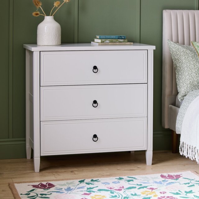 Argos Home Lucie 3 Drawer Chest - Off White - image 1