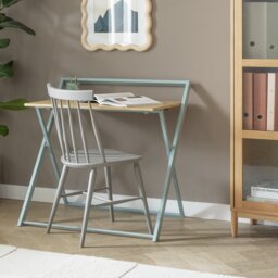 Habitat Compact Folding Office Desk - Grey - thumbnail 2