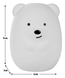 Glow Kids Bear LED Silicone Night Table Light- Multicoloured - thumbnail 2