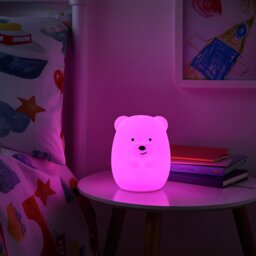 Glow Kids Bear LED Silicone Night Table Light- Multicoloured - thumbnail 1