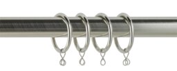 Argos Home 20 Metal Curtain Rings - Stainless Steel - thumbnail 2