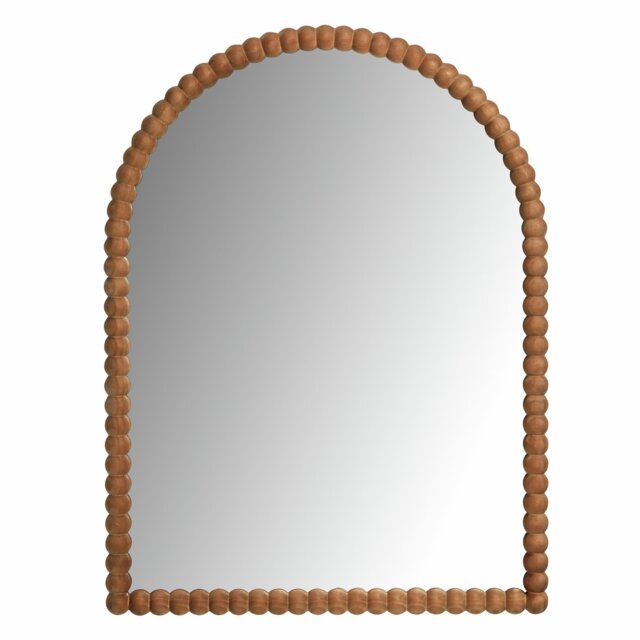 Habitat Brown Bobble Wooden Acrh Wall Mirror - 101x76cm - image 1