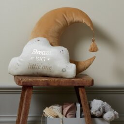 Bambino Cloud Velvet Cushion - White - 35x22cm - thumbnail 2