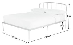 Argos Home Freja Double Metal Bed Frame - Silver - thumbnail 2