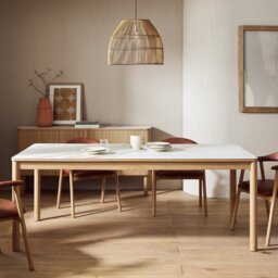 Habitat Lex Ceramic 10 Seater Dining Table - Oak - thumbnail 1
