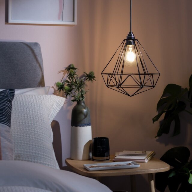 Argos Home Black Wire Easy Fit Lampshade - 25cm - image 1