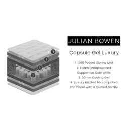 Julian Bowen Capsule 1500 Gel Luxury Mattress - Superking - thumbnail 2