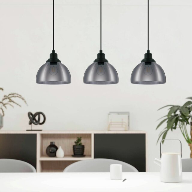 Eglo Beleser 3 Light Pendant - Dark Grey - image 1
