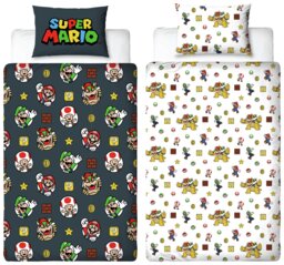 Nintendo Super Mario Black and White Kids Bedding Set-Single - thumbnail 2