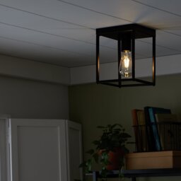 Argos Home Carriage Metal Flush Ceiling Light - Black - thumbnail 2