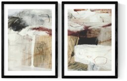 East End Prints Pain Abstract Black Frame Art Print - A2 - thumbnail 2