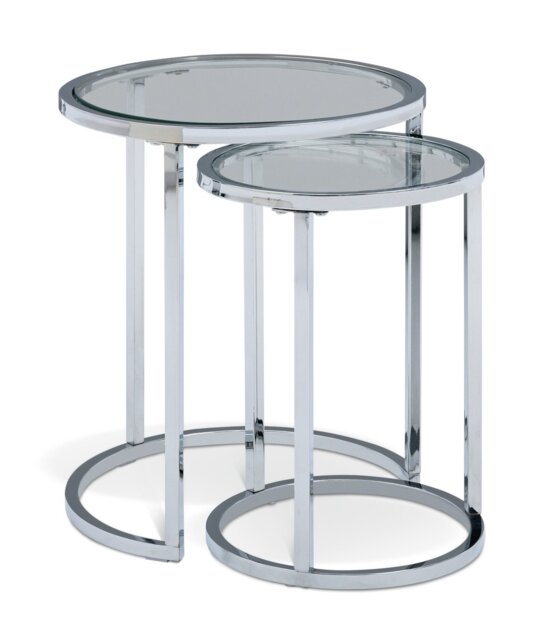 Argos Home Boutique Nest of 2 Tables - Silver - image 1