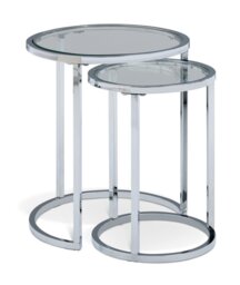 Argos Home Boutique Nest of 2 Tables - Silver