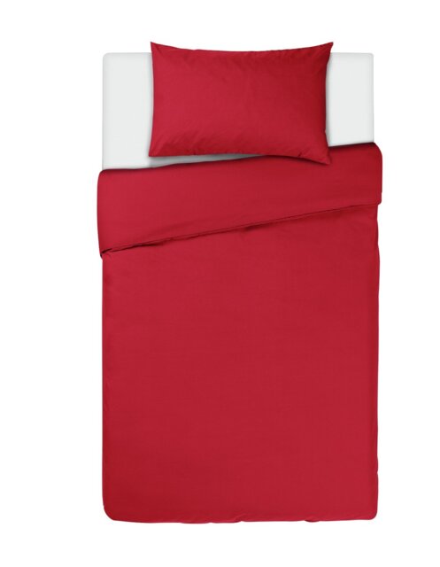 Habitat Easycare Plain Red Bedding Set - Single - image 1