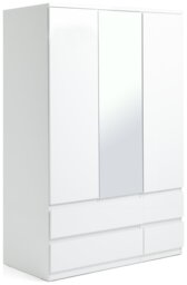 Argos Home Jenson 3 Door Mirror Wardrobe - Matte White - thumbnail 2