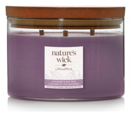 Natures Wick Large Multi Wick Candle - Lavender & Oat Milk