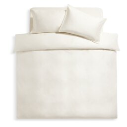 Habitat Cotton 400 TC Stitch Detail Cream Bedding Set- King - thumbnail 2
