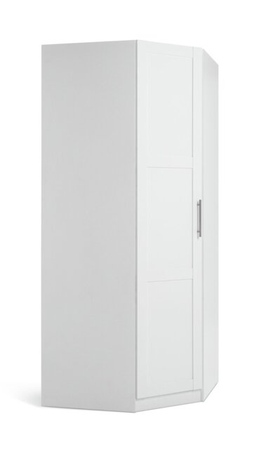 Habitat Munich Panelled Corner 1 Door Wardrobe - White - image 1