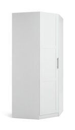 Habitat Munich Panelled Corner 1 Door Wardrobe - White - thumbnail 1