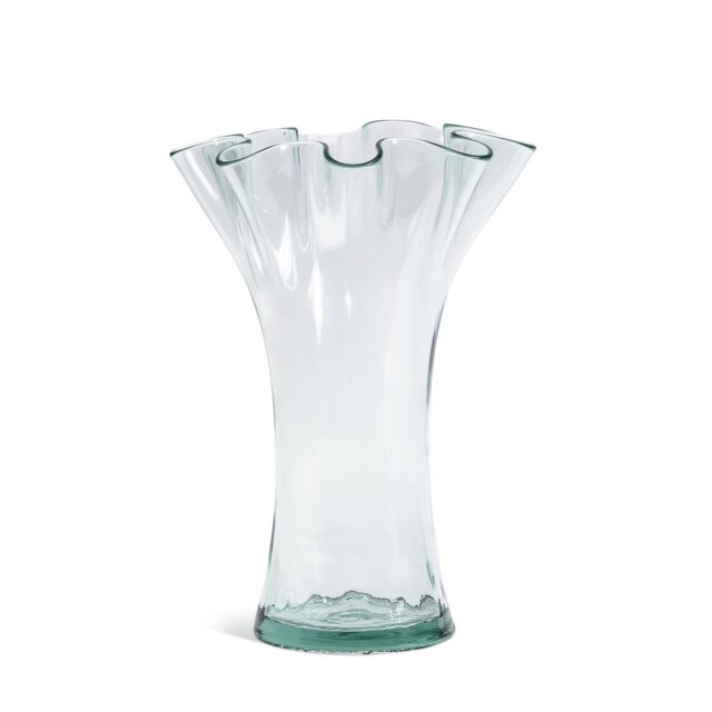 Habitat Glass Fluted Vase - Clear