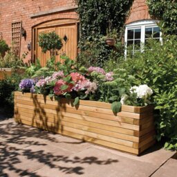 Rowlinson Patio 180cm Trough Wooden Planter