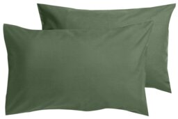 Habitat Polycotton Standard Pillowcase Pair - Khaki - thumbnail 2