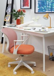 Habitat Beck Mesh Office Chair - Pink & Orange - thumbnail 2