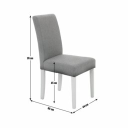 Argos Home Pair of Tweed Fabric Dining Chairs - Grey - thumbnail 2