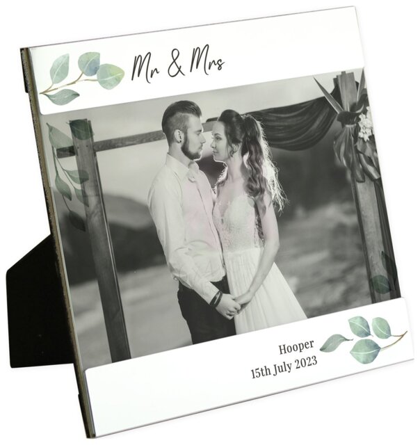 Personalised Message Botanical Photo Frame - 15x16cm - image 1