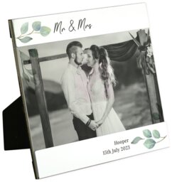 Personalised Message Botanical Photo Frame - 15x16cm - thumbnail 1
