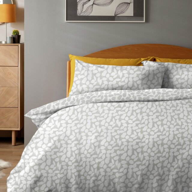 Argos Home Polycotton Floral Leaf Natural Bedding Set - King size - image 1
