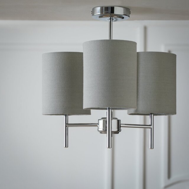 Argos Home Candelabra Steel 3 Light Ceiling Light - Grey - image 1