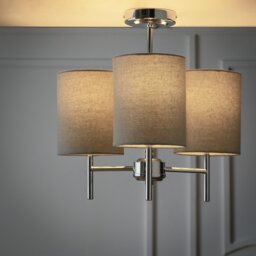 Argos Home Candelabra Steel 3 Light Ceiling Light - Grey - thumbnail 2