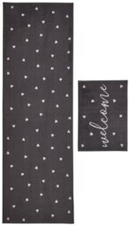 Argos Home Ditsy Heart Washable Cut Pile Doormat - 57x40cm - thumbnail 2