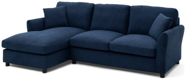 Argos Home Aleeza Fabric Left Hand Corner Sofa - Navy - image 1